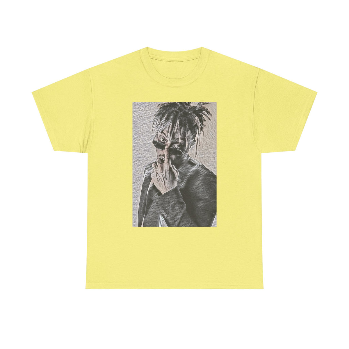 Juice WRLD Graphic Print Short Sleeve Crew Neck Unisex Heavy Cotton Tee Shirt
