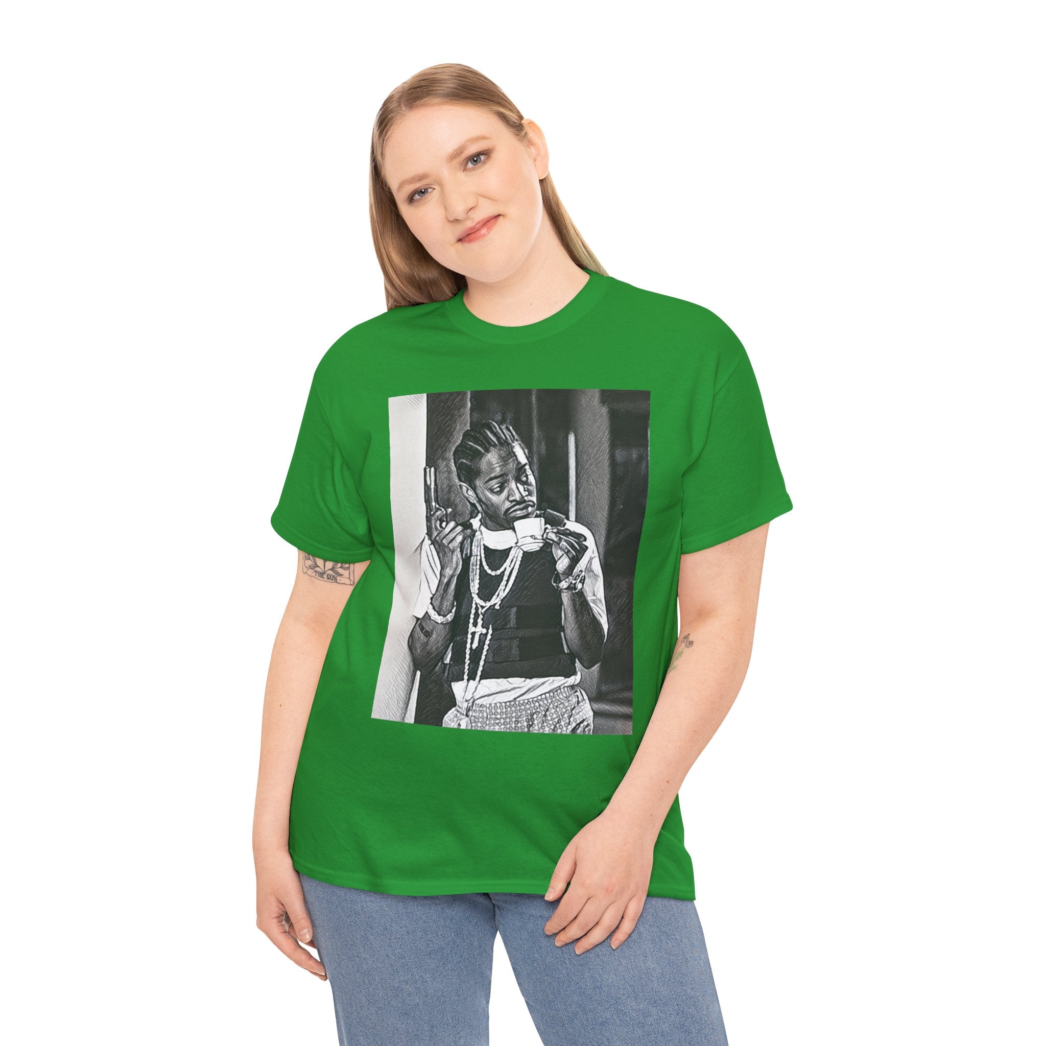 Andre 3000 Graphic Print Short Sleeve Crew Neck Unisex Heavy Cotton Tee Shirt