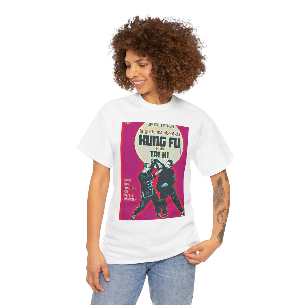 Kung Fu Tai Chi Bruce Tegner Graphic Print SS Crew Unisex Heavy Cotton Tee Shirt