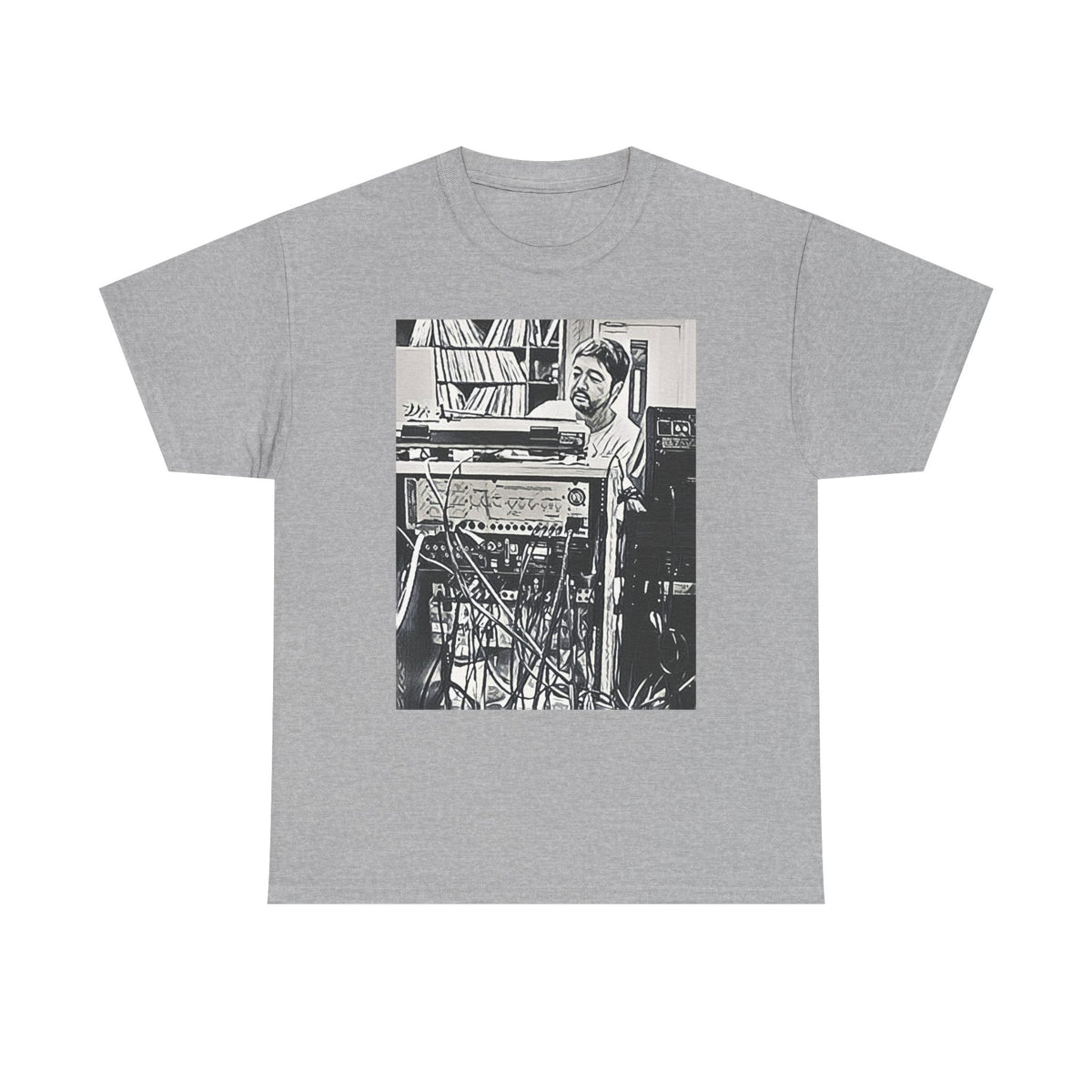 Nujabes Graphic Print Short Sleeve Crew Neck Unisex Heavy Cotton Art Tee Shirt
