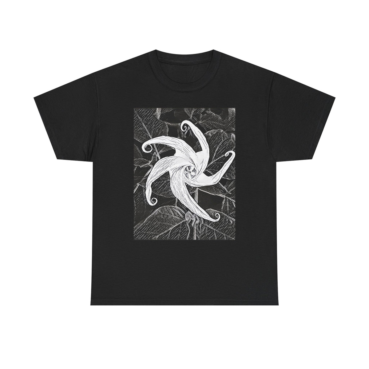 Jimsonweed Datura Stramonium Graphic Print Botany Unisex Heavy Cotton Tee Shirt