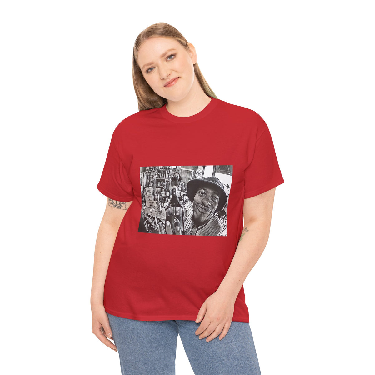 Pink Siifu Graphic Print Short Sleeve Crew Neck Unisex Heavy Cotton Tee Shirt
