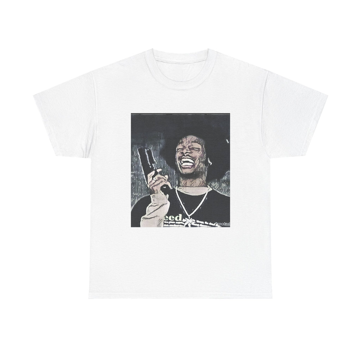 Shorty Scary Movie Graphic Print Short Sleeve Crew Unisex Heavy Cotton Tee Shirt