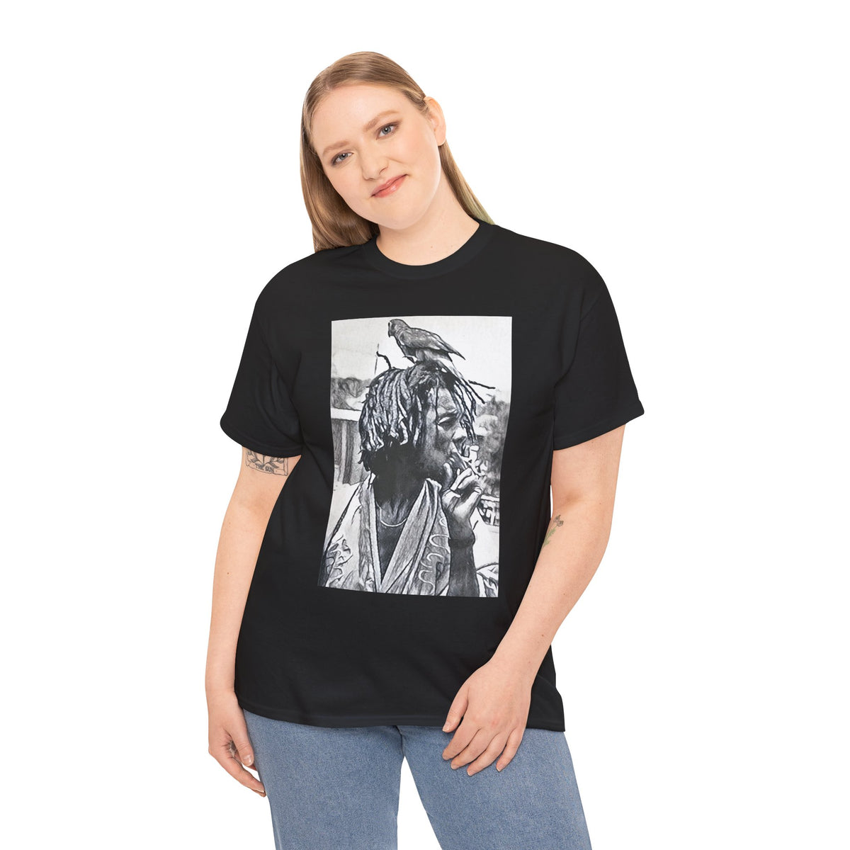 Peter Tosh Graphic Print Short Sleeve Crew Unisex Heavy Cotton Reggae Tee Shirt
