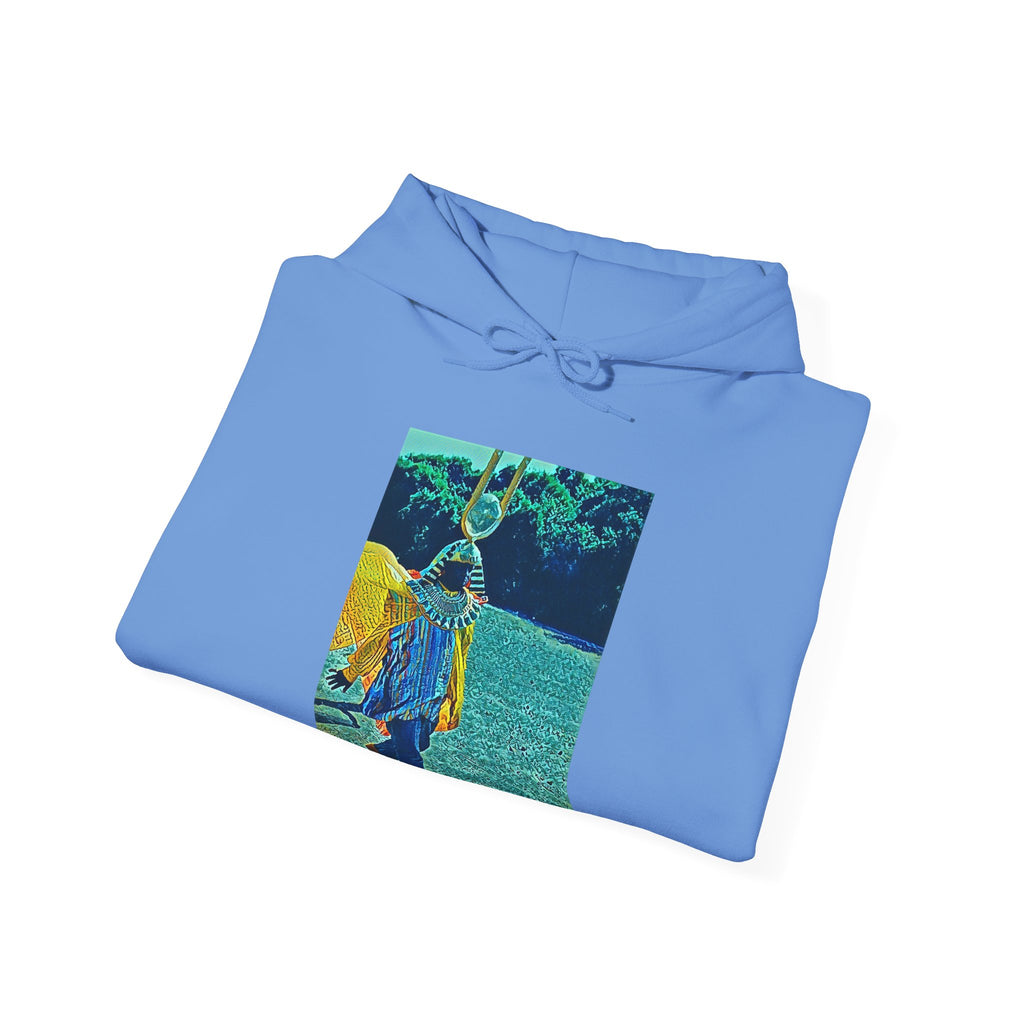 Sun Ra Drip Art Long Sleeve Graphic Print Unisex Heavy Blend™ Hooded Sweatshirt