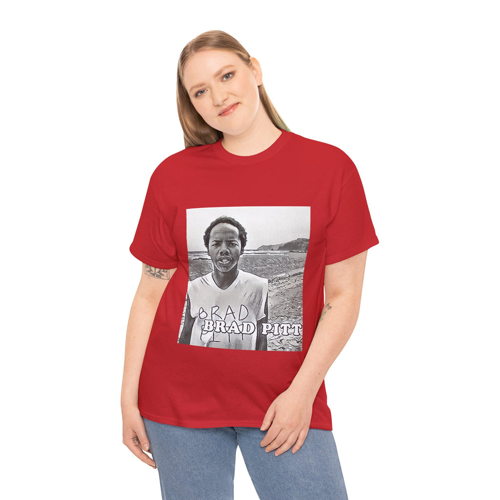 Earl Sweatshirt Brad Pitt Graphic Print Short Sleeve Unisex Heavy Cotton T-Shirt