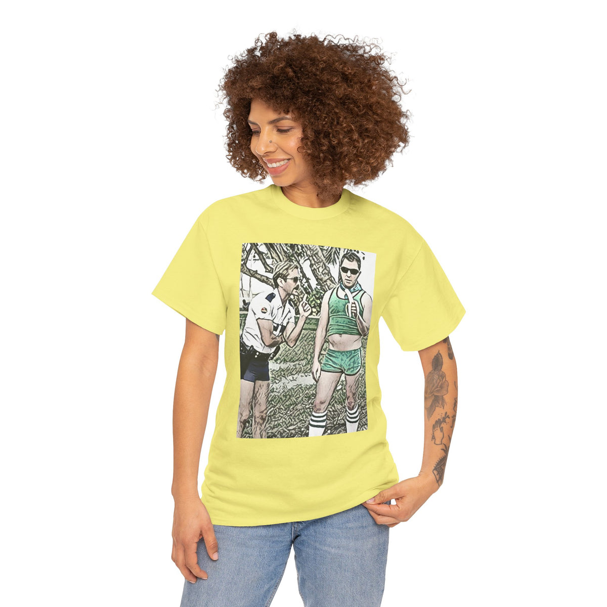 Reno 911 Graphic Print Short Sleeve Crew Neck Unisex Heavy Cotton Art Tee Shirt