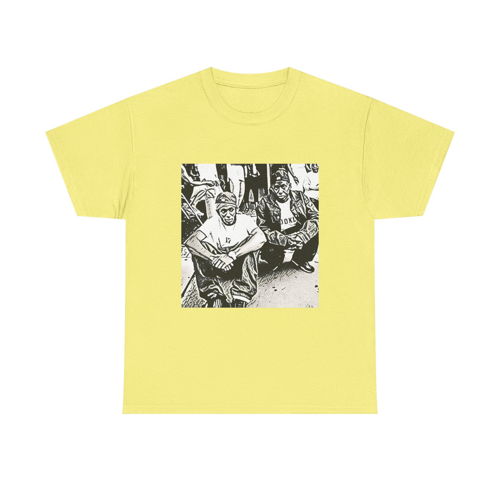 Black Star Graphic Print Short Sleeve Crew Neck Unisex Heavy Cotton Tee Shirt