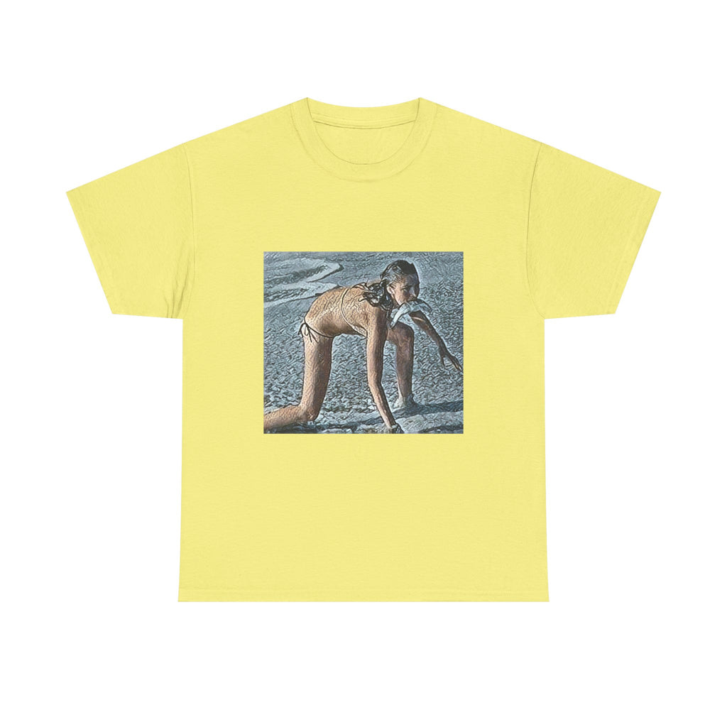 Modern Woman Graphic Print Short Sleeve Crew Neck Unisex Heavy Cotton Tee Shirt