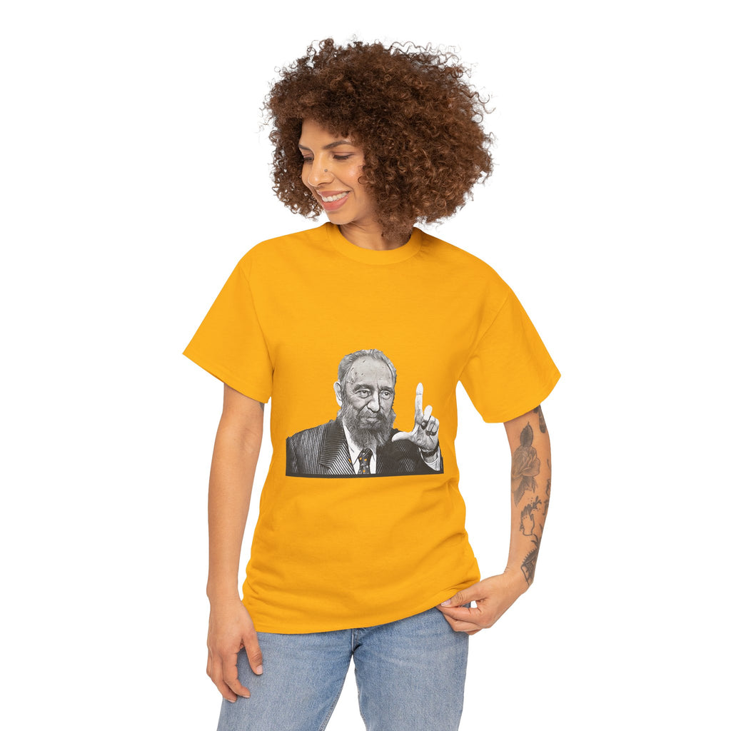 Fidel Castro Black & White Art Graphic Print Unisex Heavy Cotton Tee