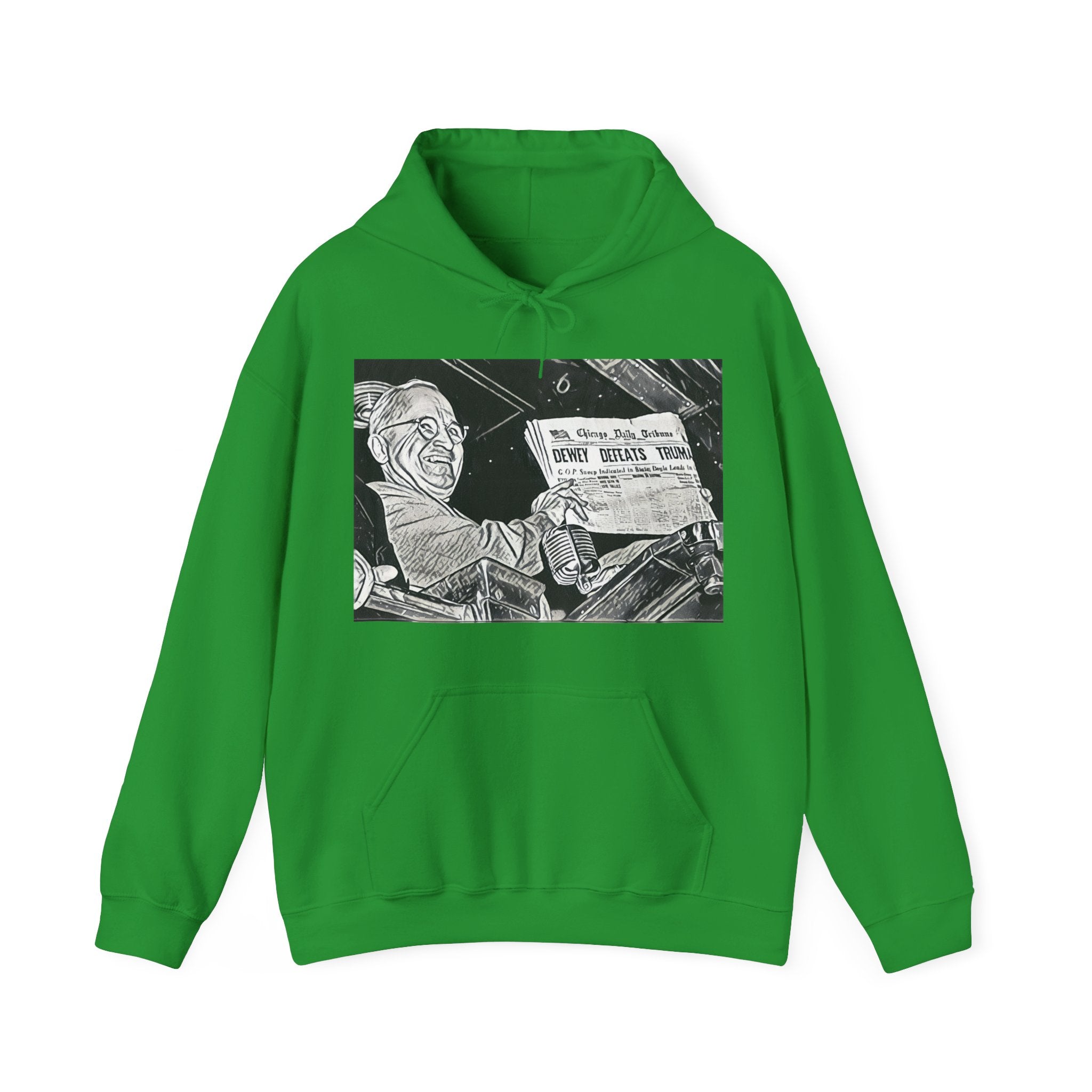Dewey Defeats Truman Graphic Print LS Unisex Heavy Blend™ Hooded Art Sweatshirt