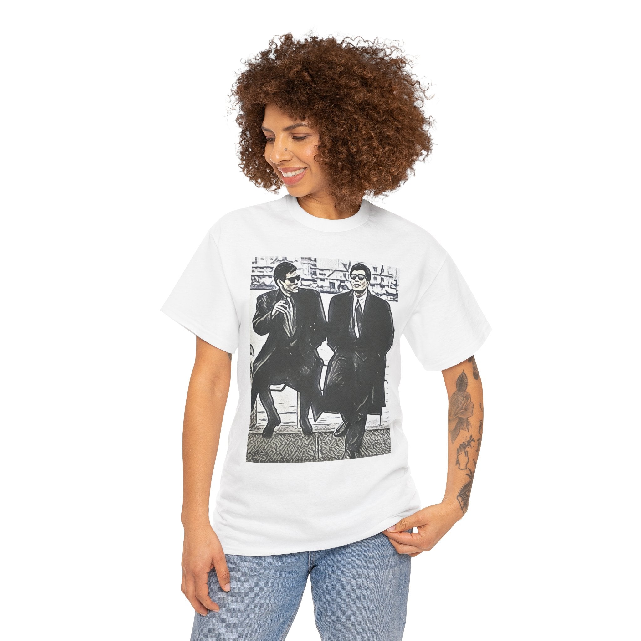 Abunai Deka Graphic Print Short Sleeve Crew Neck Unisex Heavy Cotton Tee Shirt