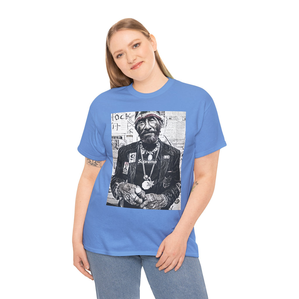 Lee "Scratch" Perry Graphic Print Short Sleeve Unisex Heavy Cotton Art Tee Shirt