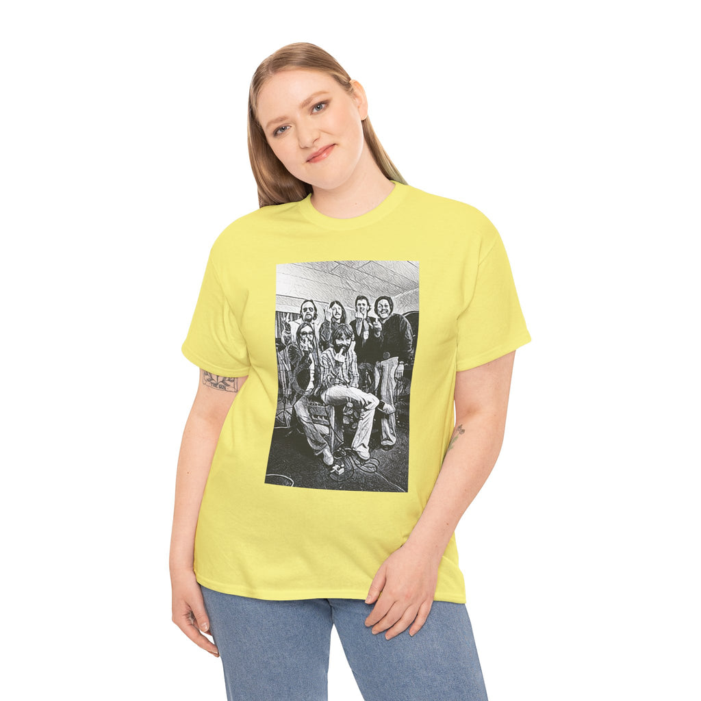 The Doobie Brothers Graphic Print Short Sleeve Crew Neck Unisex Heavy Cotton Tee