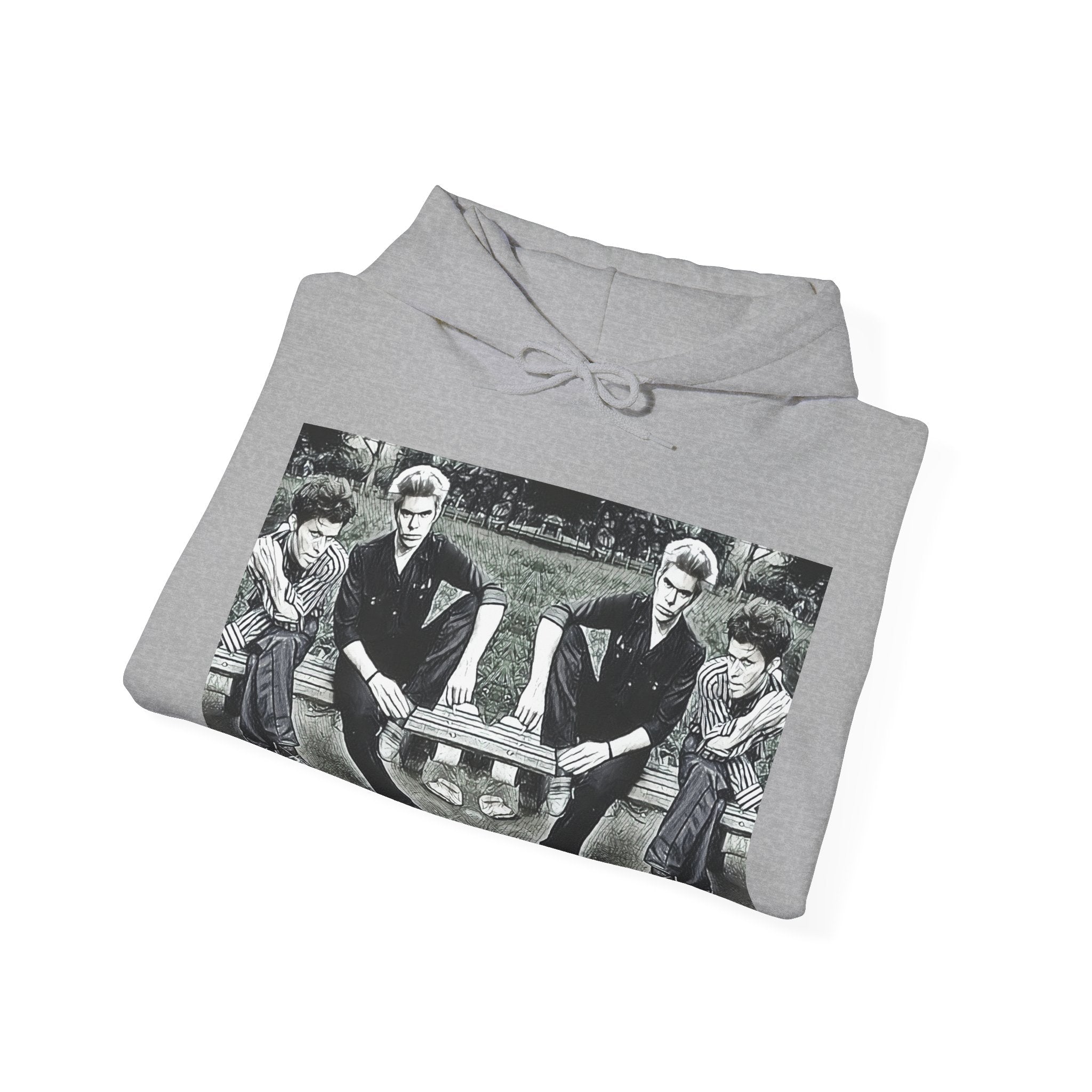 Tom Waits Jim Jarmusch Graphic Print LS Unisex Heavy Blend™ Hooded Sweatshirt