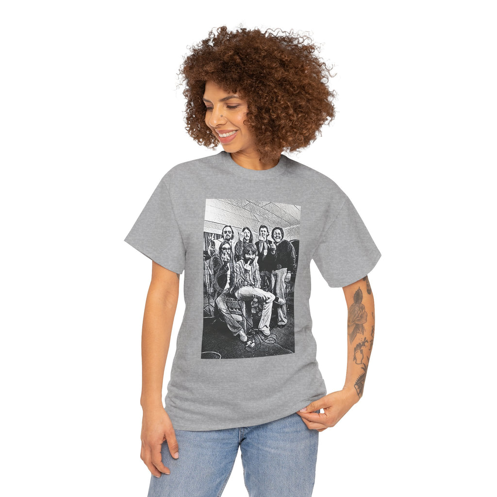 The Doobie Brothers Graphic Print Short Sleeve Crew Neck Unisex Heavy Cotton Tee