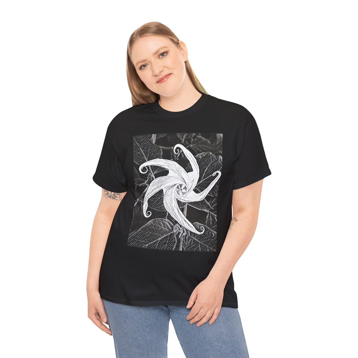 Jimsonweed Datura Stramonium Graphic Print Botany Unisex Heavy Cotton Tee Shirt