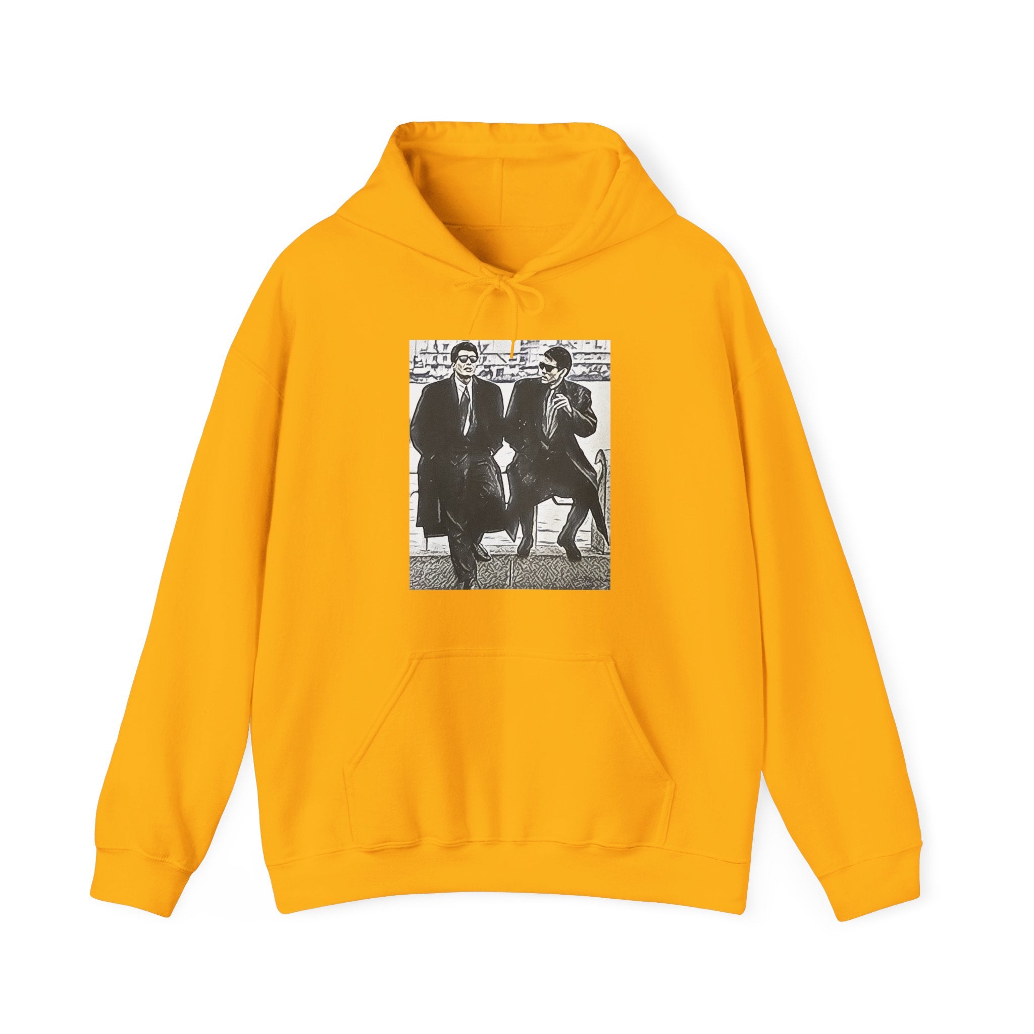Abunai Deka Graphic Print Long Sleeve Unisex Heavy Blend™ Hooded Art Sweatshirt