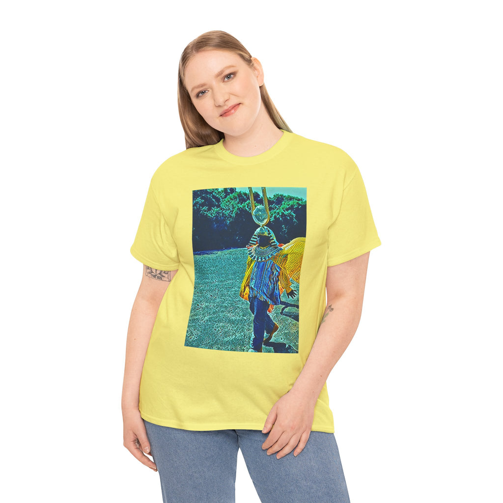 Sun Ra Graphic Print Drip Short Sleeve Crew Neck Unisex Heavy Cotton Tee Shirt