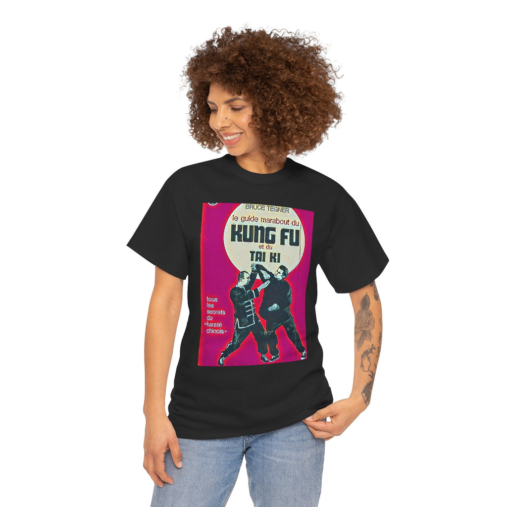 Kung Fu Tai Chi Bruce Tegner Graphic Print SS Crew Unisex Heavy Cotton Tee Shirt
