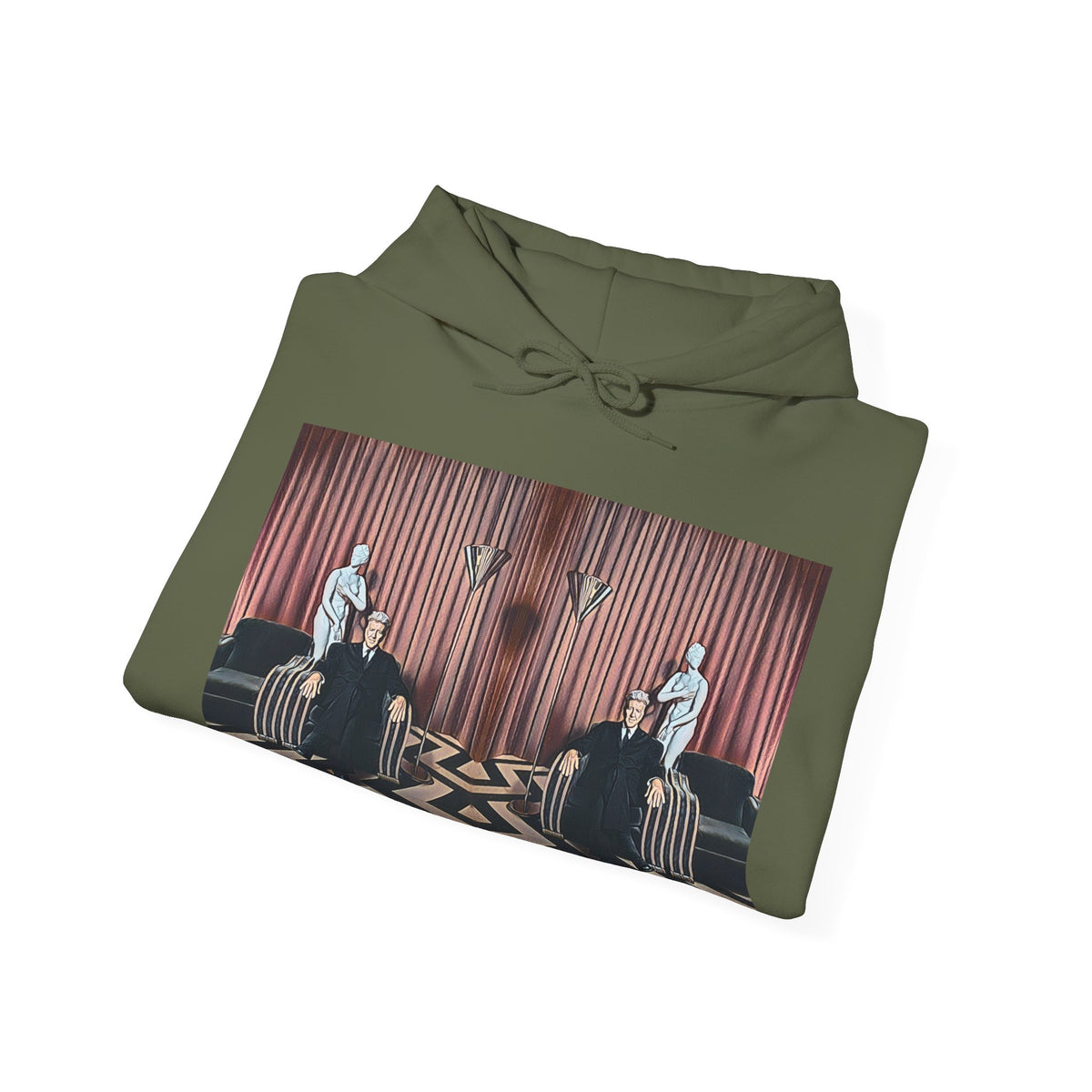 David Lynch Twin Peaks Art Graphic Print LS Unisex Heavy Blend Hooded Sweatshirt