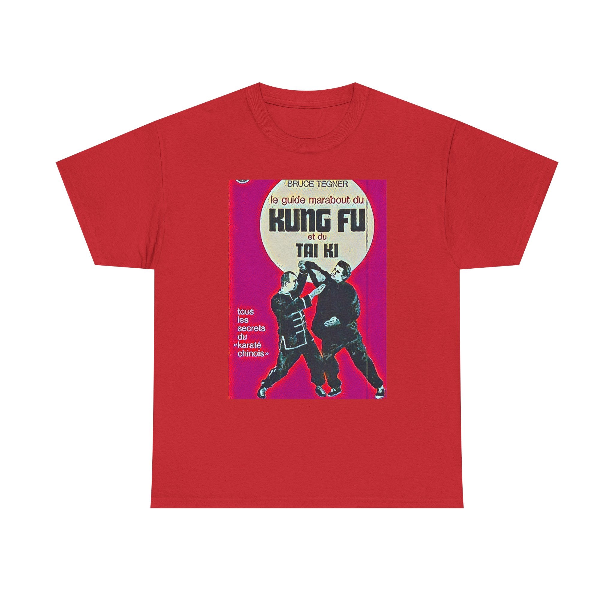 Kung Fu Tai Chi Bruce Tegner Graphic Print SS Crew Unisex Heavy Cotton Tee Shirt