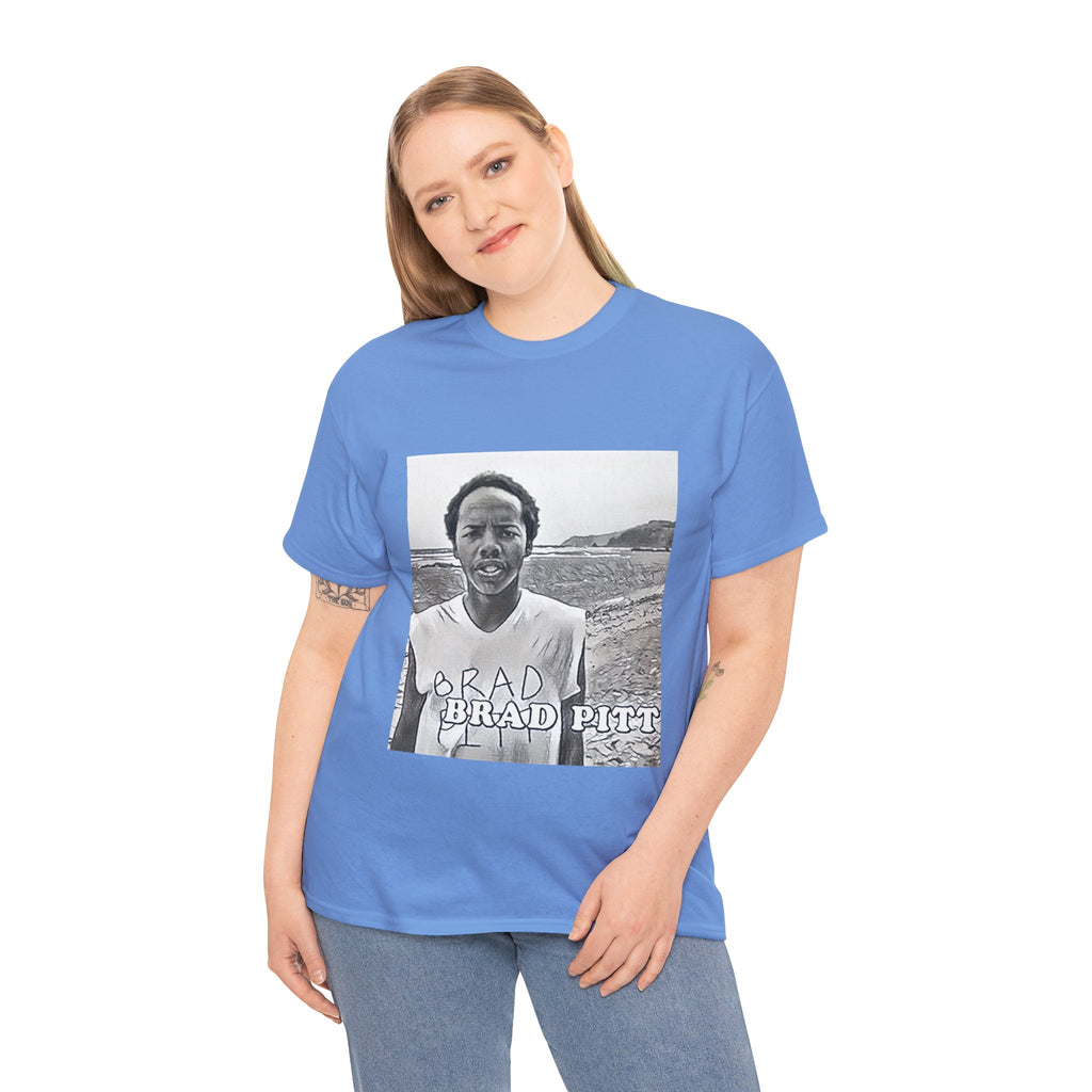 Earl Sweatshirt Brad Pitt Graphic Print Short Sleeve Unisex Heavy Cotton T-Shirt