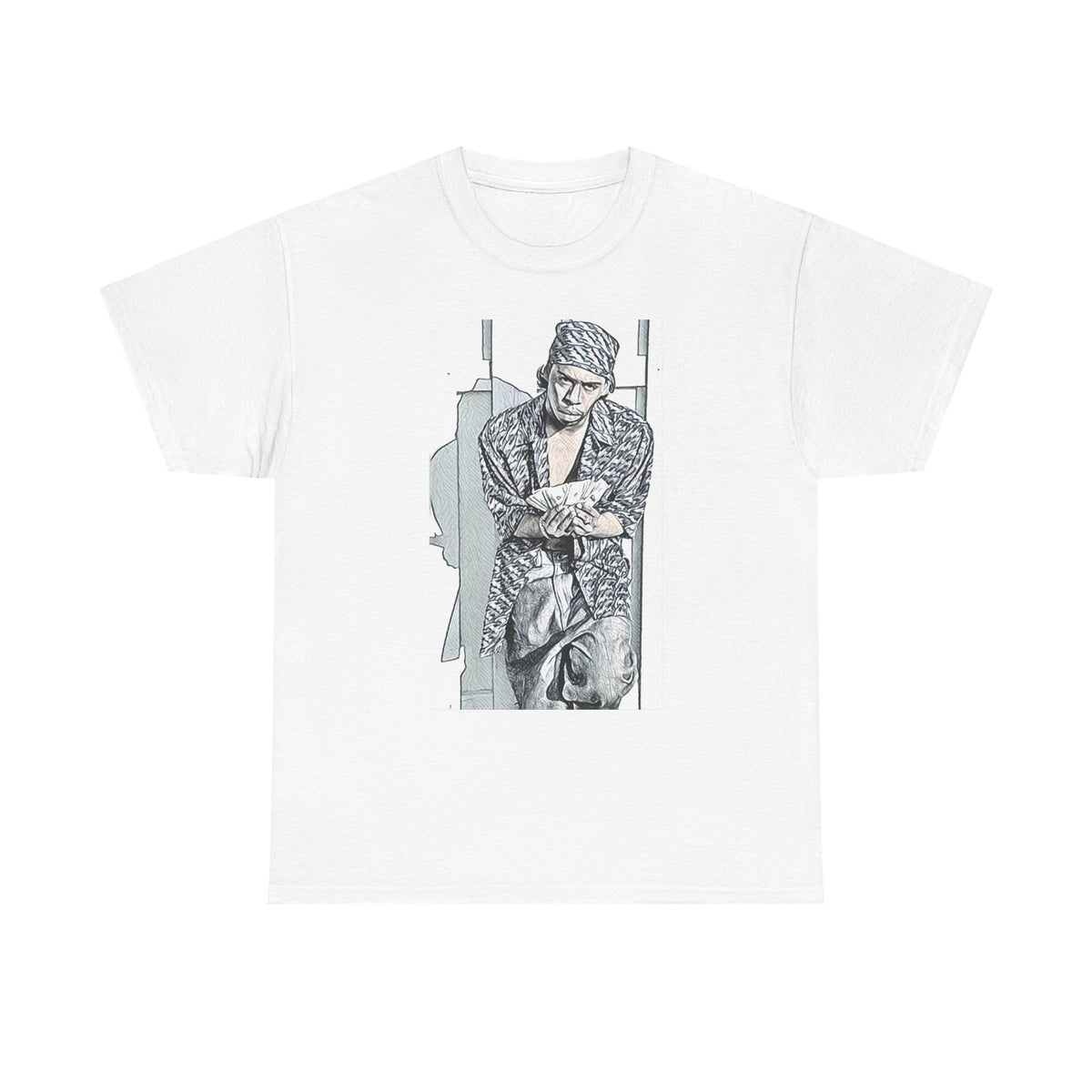 Tommy Wright III Graphic Print Short Sleeve Crew Unisex Heavy Cotton Tee Shirt