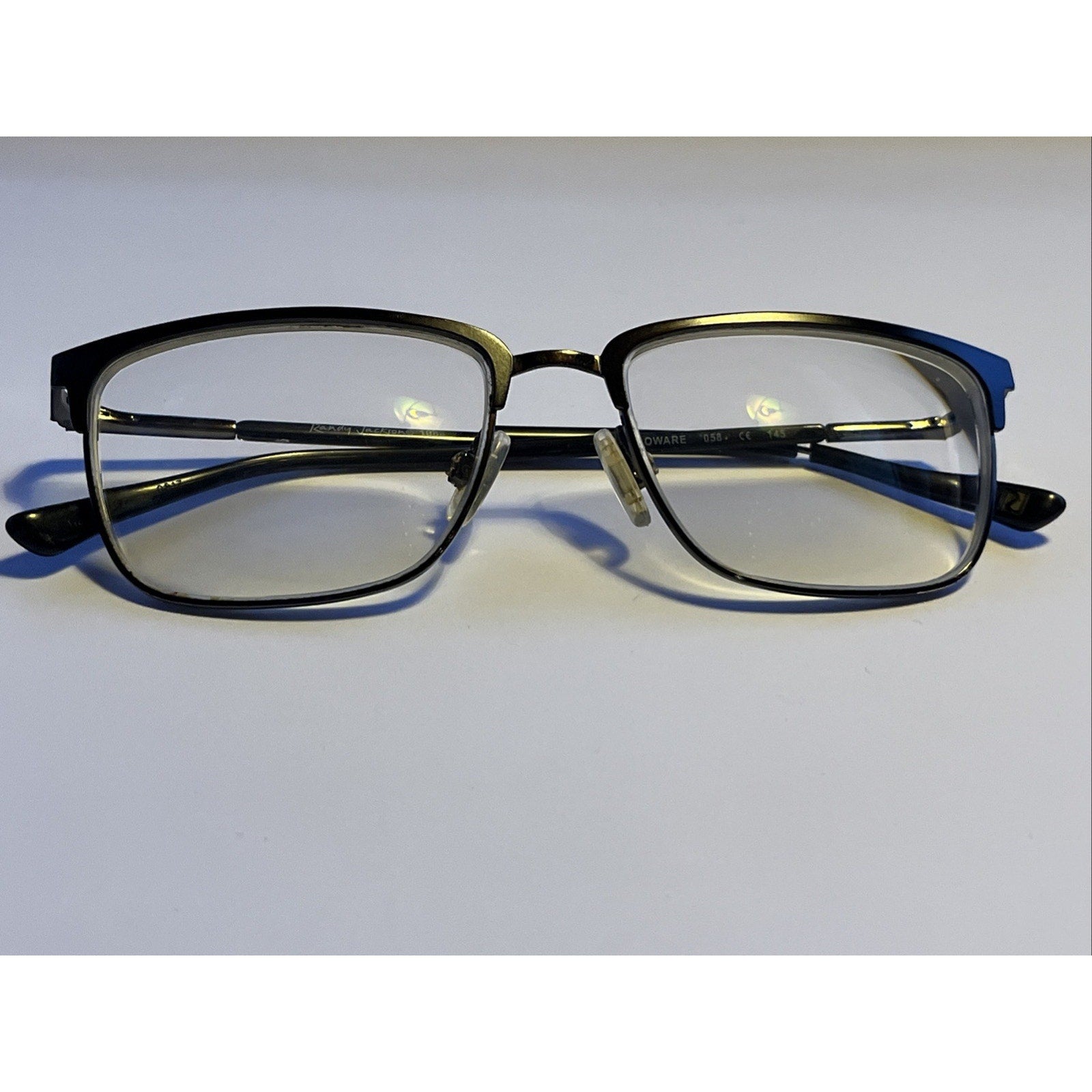 Randy Jackson Zyloware C. 058 Eyeglasses Frames ONLY Gunmetal Half Rim 54-17-145