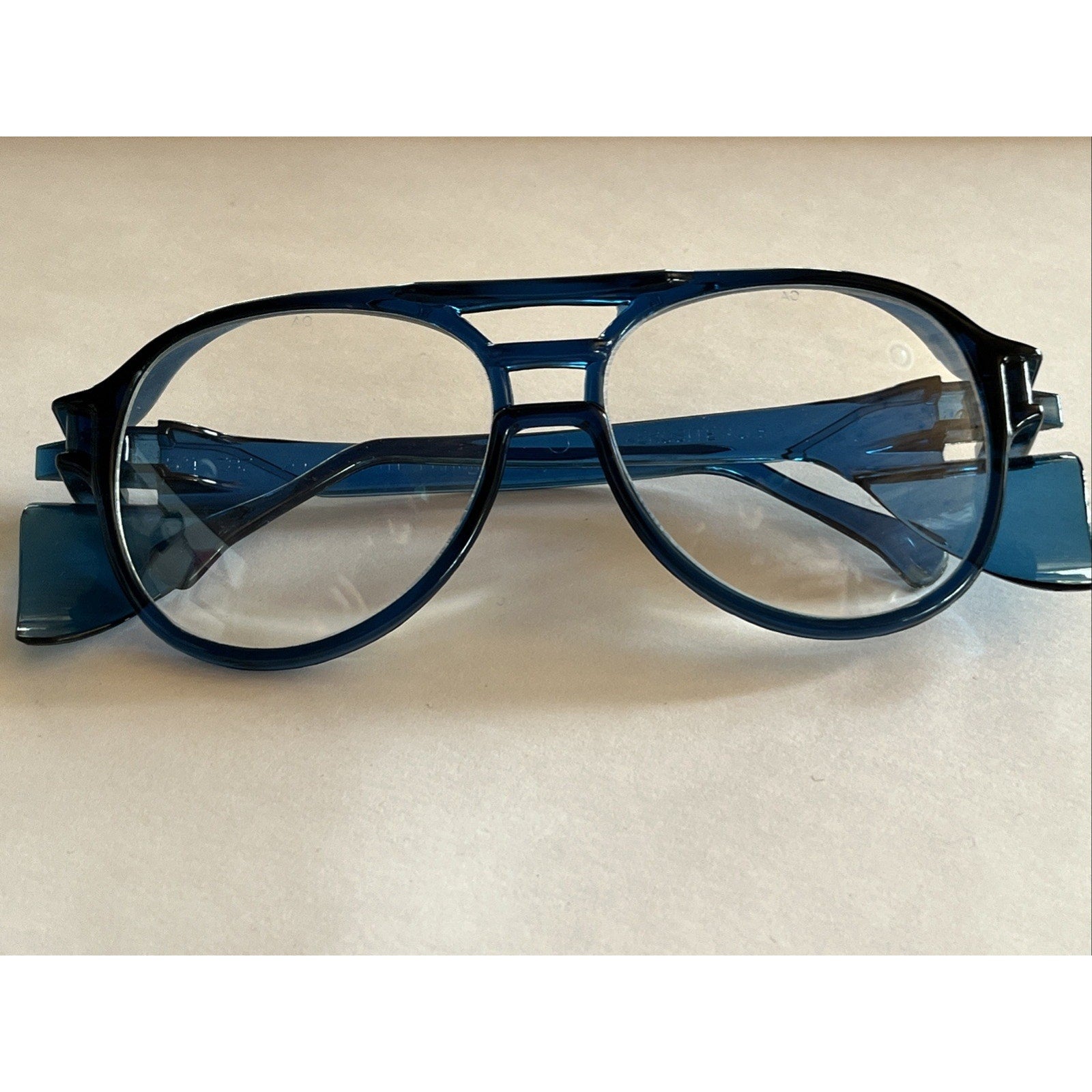 Aerosite Z87 Blue 5 3/4 Safety Glasses with Side Shields Vintage
