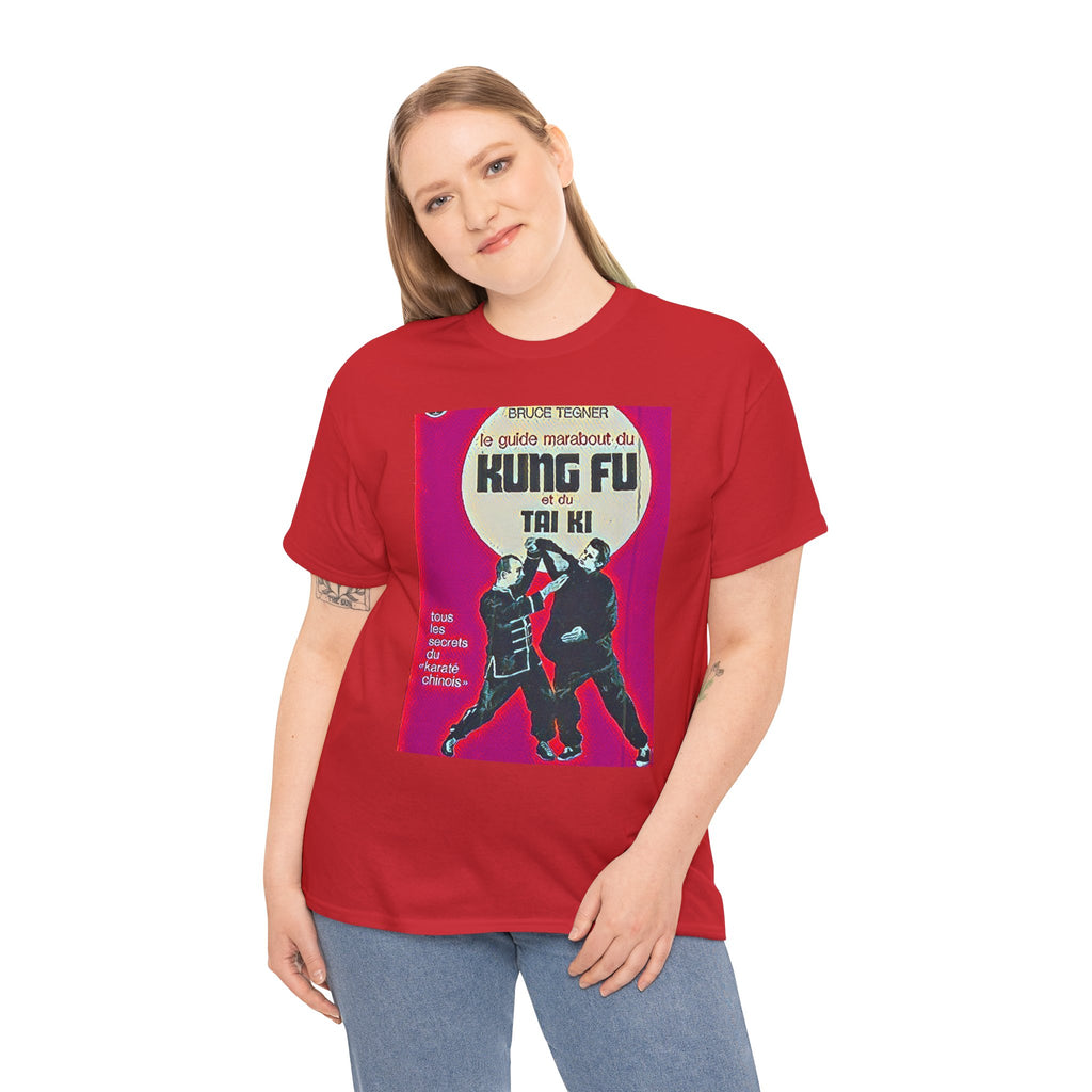 Kung Fu Tai Chi Bruce Tegner Graphic Print SS Crew Unisex Heavy Cotton Tee Shirt