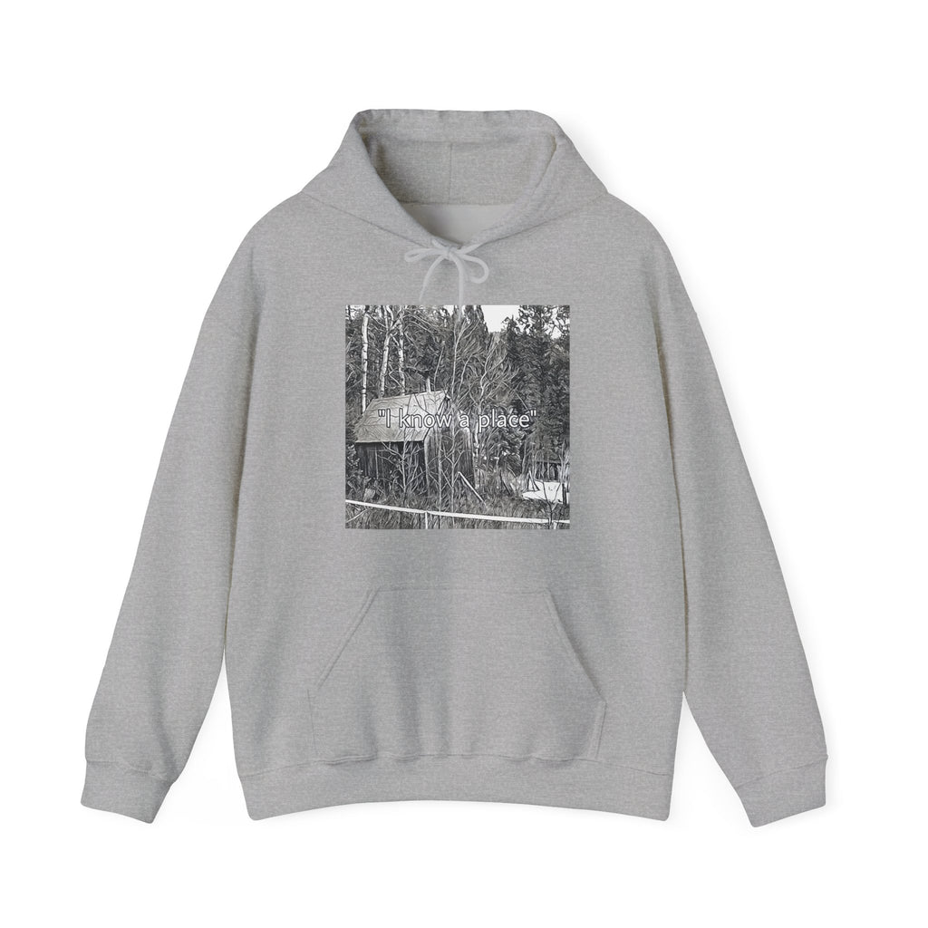 I Know A Place Graphic Print Unisex Heavy Blend™ Freedom Club Hooded Sweatshirt