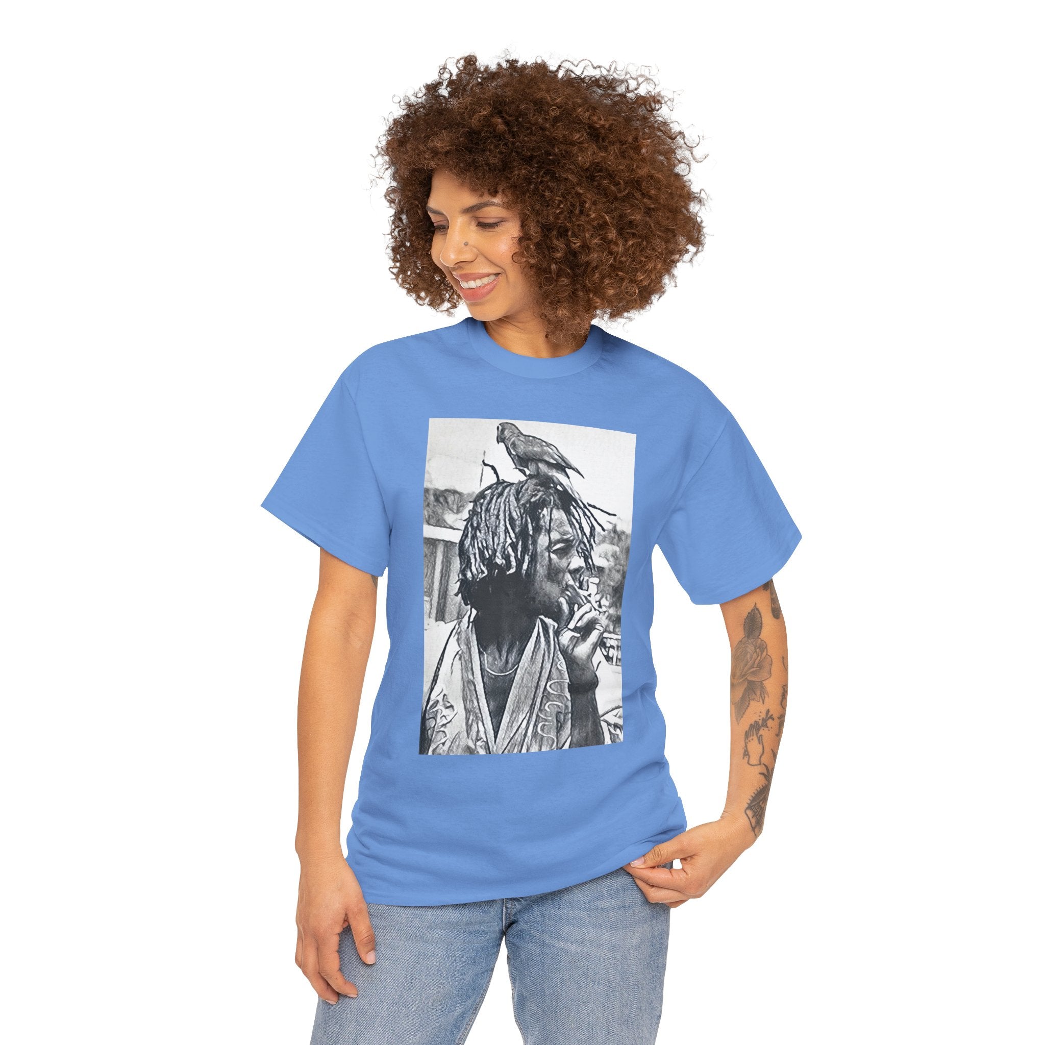 Peter Tosh Graphic Print Short Sleeve Crew Unisex Heavy Cotton Reggae Tee Shirt