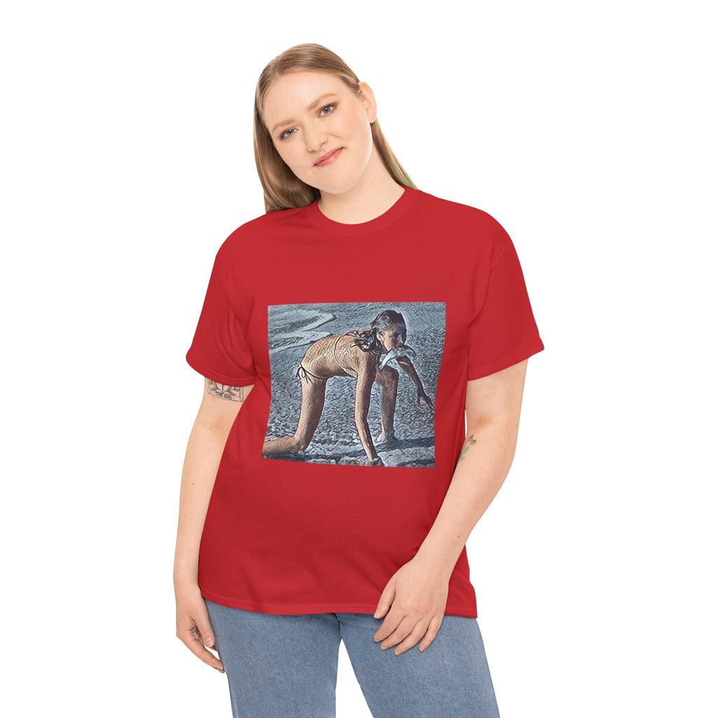 Modern Woman Graphic Print Short Sleeve Crew Neck Unisex Heavy Cotton Tee Shirt