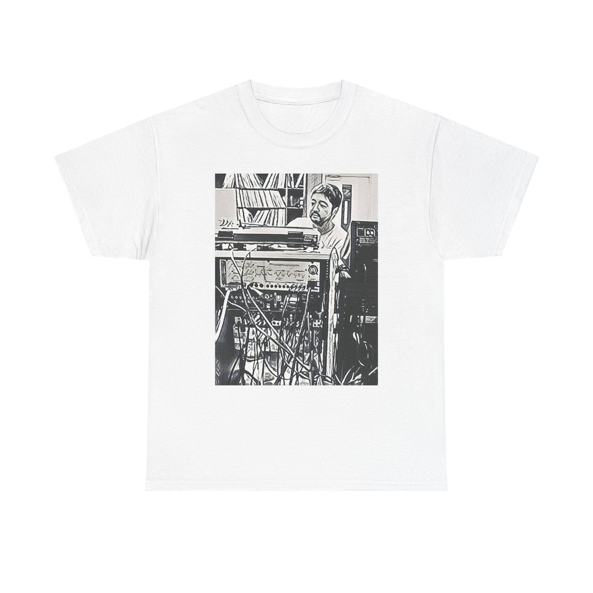 Nujabes Graphic Print Short Sleeve Crew Neck Unisex Heavy Cotton Art Tee Shirt