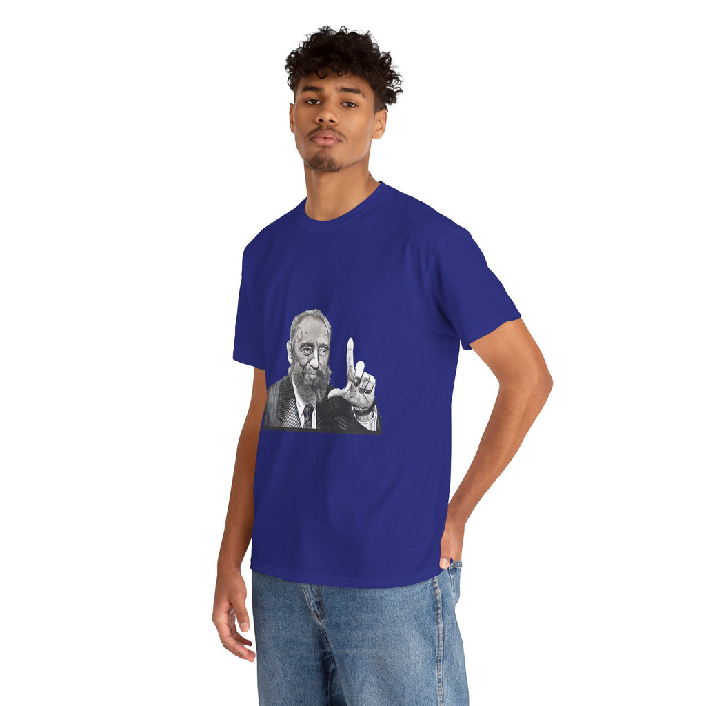 Fidel Castro Black & White Art Graphic Print Unisex Heavy Cotton Tee