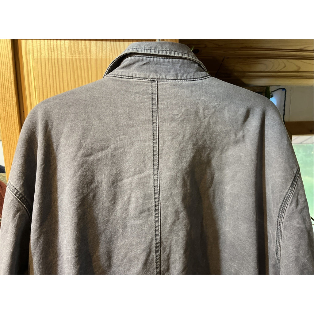 CARHARTT Rugged Flex blanket lined canvas work shirt jacket 3XL Gray 102851