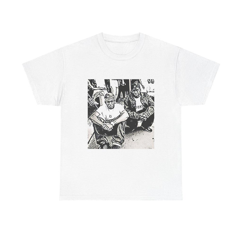 Black Star Graphic Print Short Sleeve Crew Neck Unisex Heavy Cotton Tee Shirt