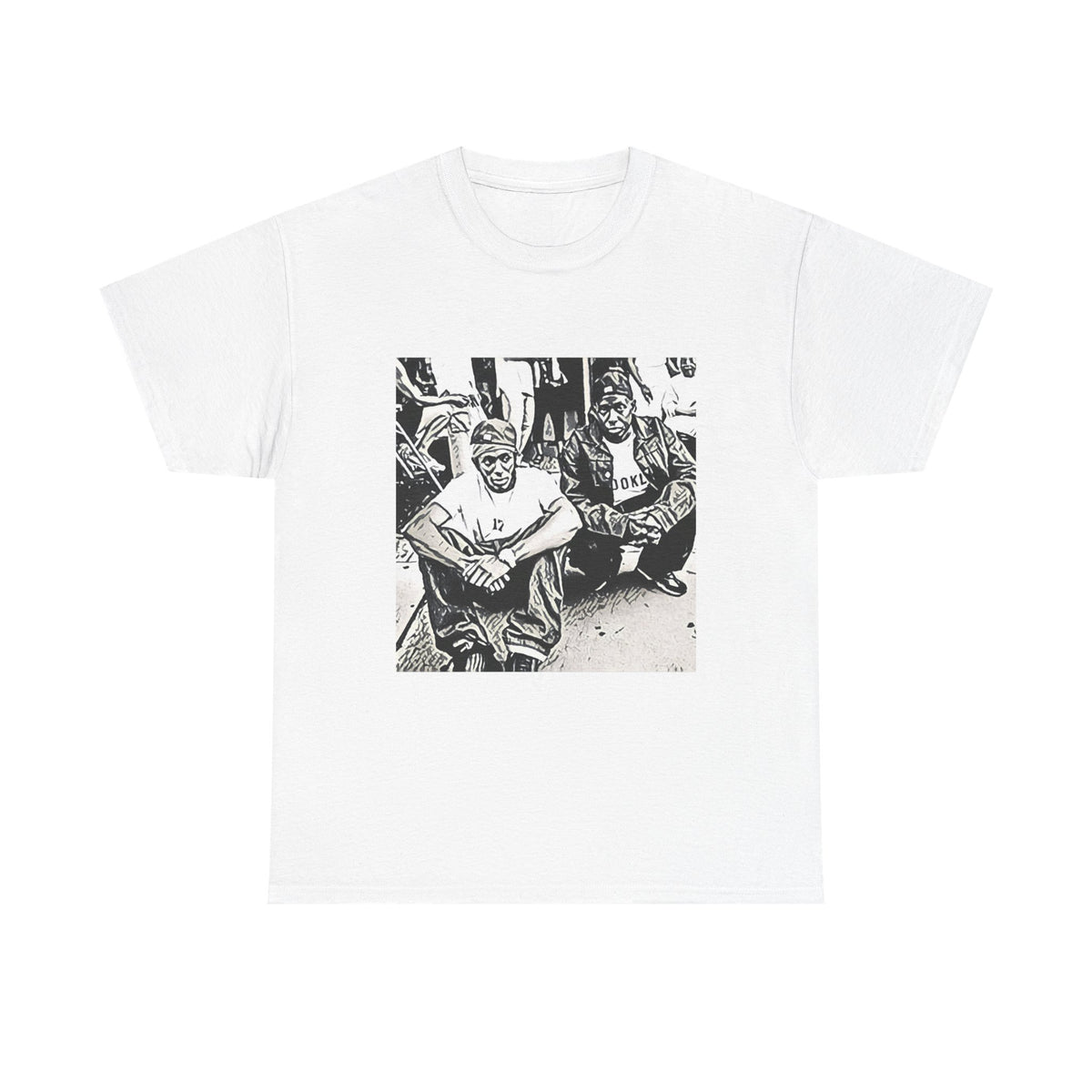 Black Star Graphic Print Short Sleeve Crew Neck Unisex Heavy Cotton Tee Shirt