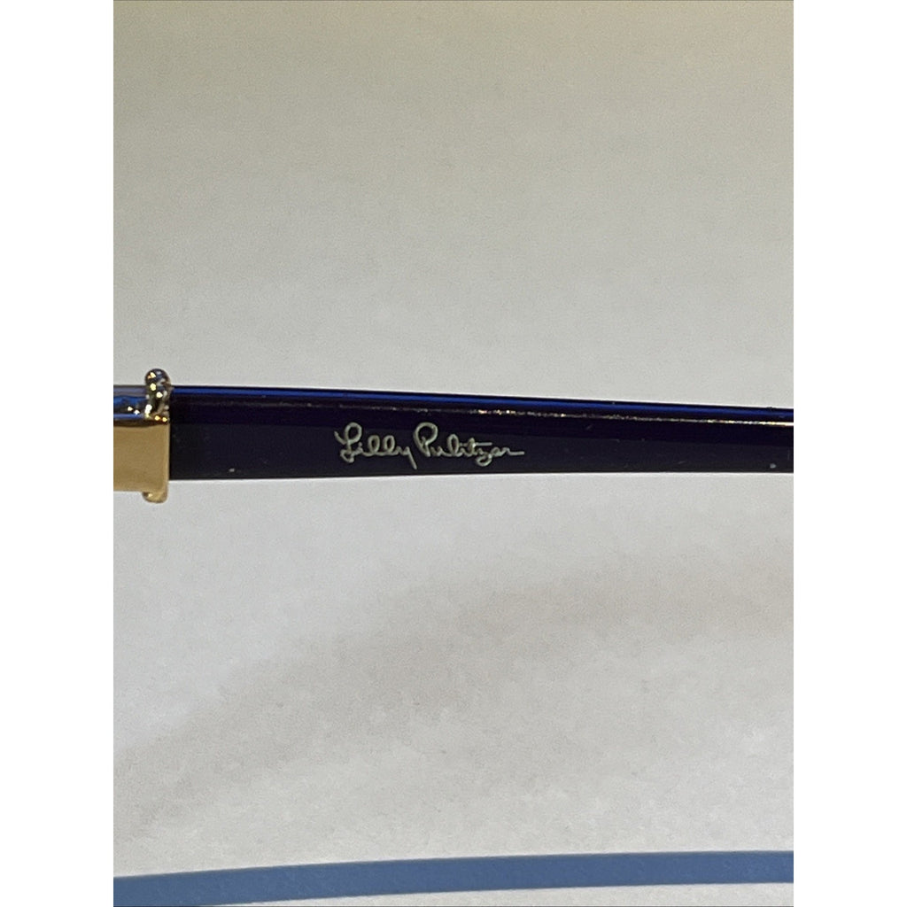 LILLY PULITZER LANTANA FG GREY PURPLE GOLD Auth Eyeglasses 51-16-135 Frames Only