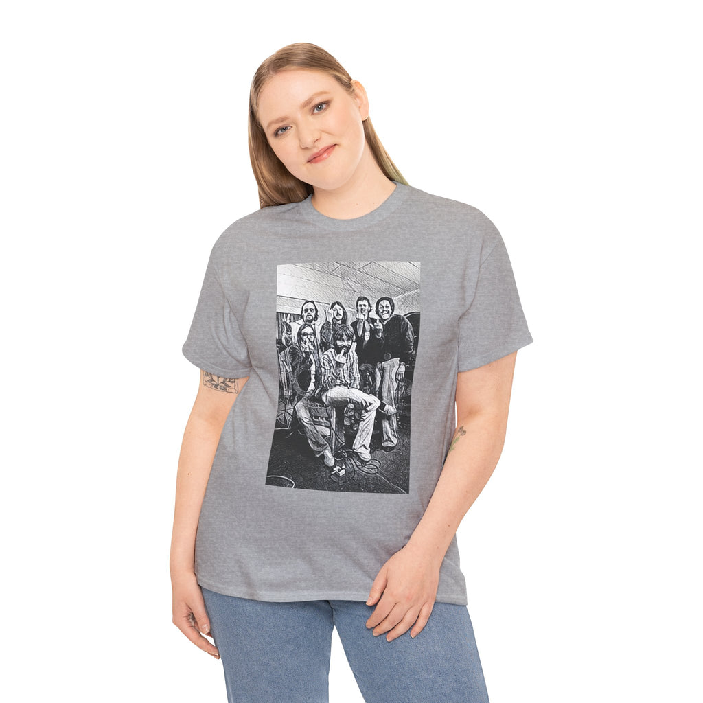 The Doobie Brothers Graphic Print Short Sleeve Crew Neck Unisex Heavy Cotton Tee