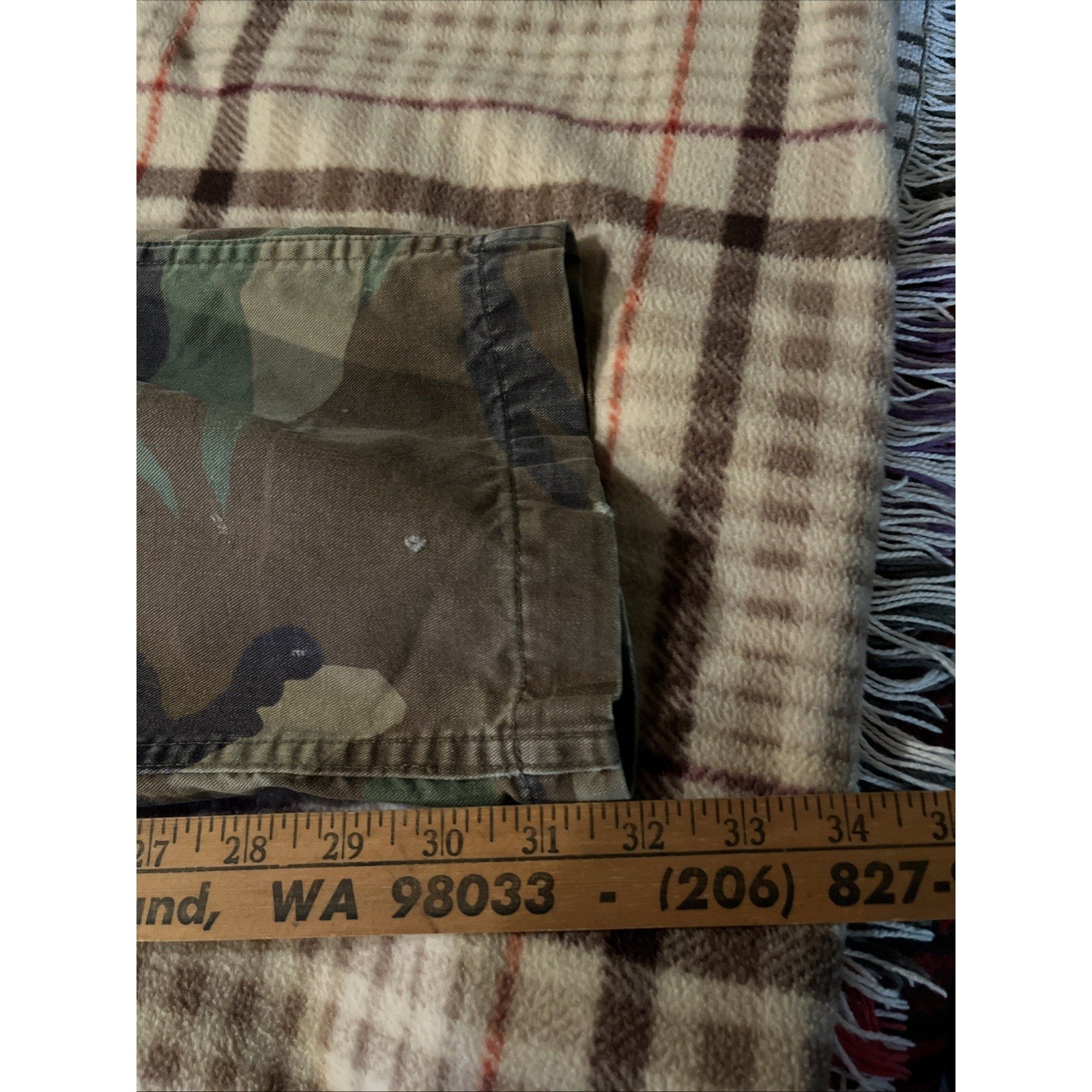 Vintage Woodland BDU CAMO Combat Military Fatigue Pants Men’s 32x32 Camoflauge