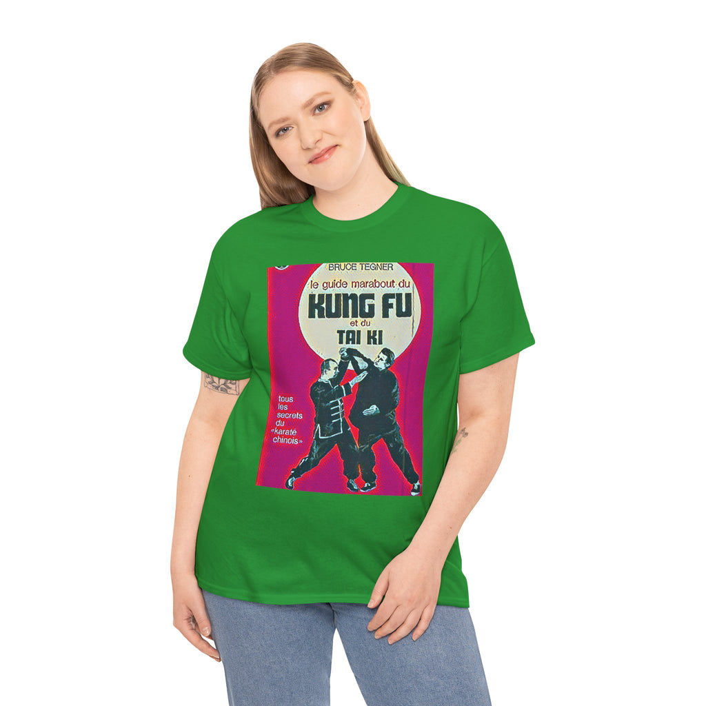 Kung Fu Tai Chi Bruce Tegner Graphic Print SS Crew Unisex Heavy Cotton Tee Shirt