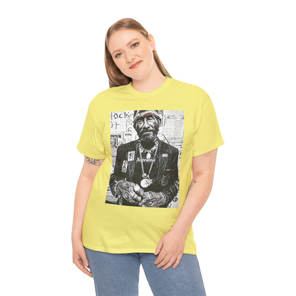 Lee "Scratch" Perry Graphic Print Short Sleeve Unisex Heavy Cotton Art Tee Shirt