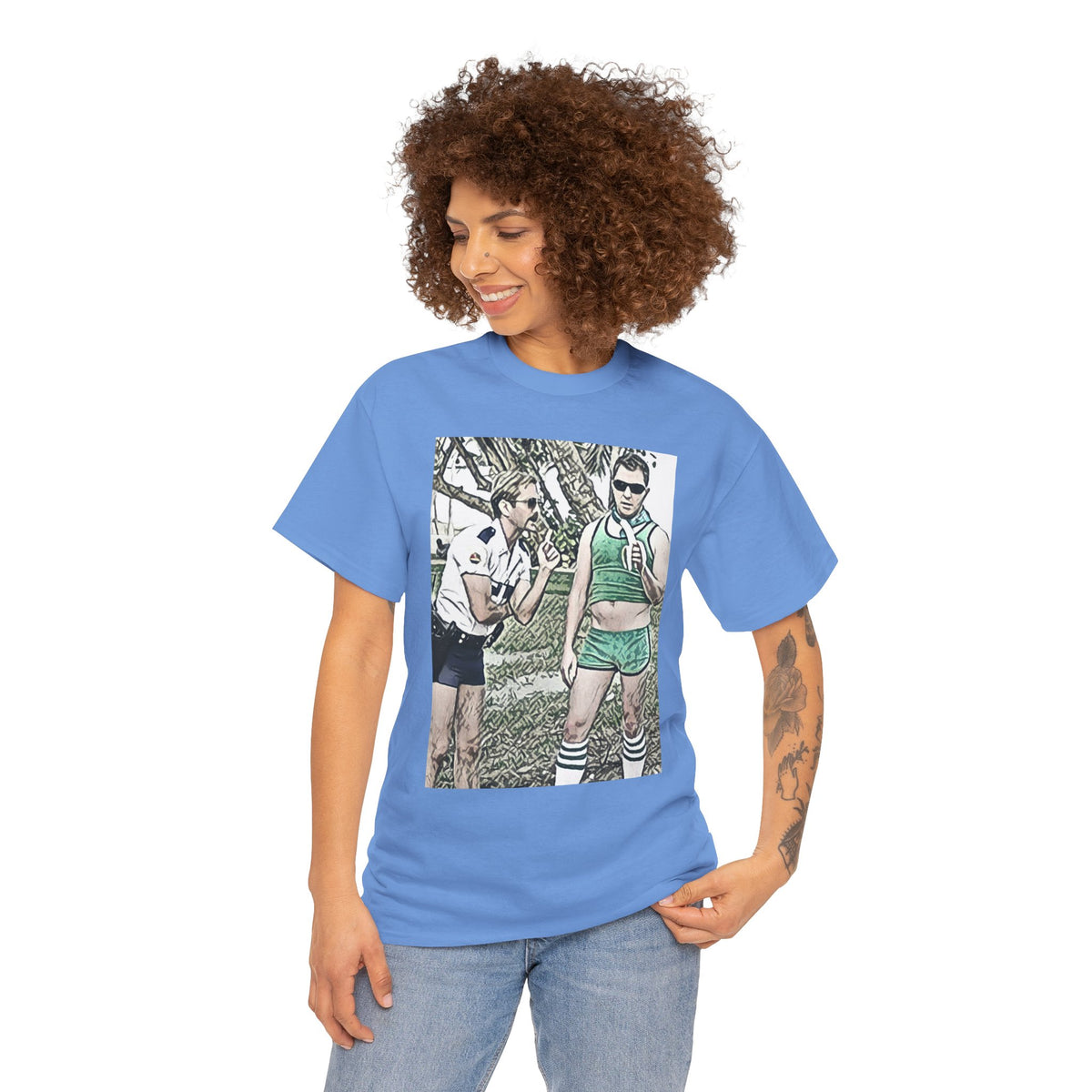 Reno 911 Graphic Print Short Sleeve Crew Neck Unisex Heavy Cotton Art Tee Shirt