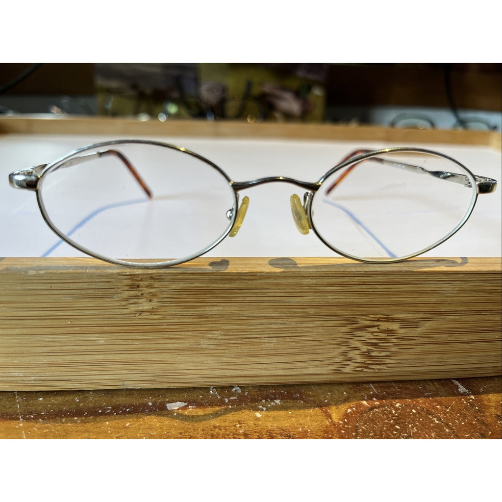 Polo Ralph Lauren Vintage Silver Brown Tortoise Eyeglass Frames RL 646 Authentic