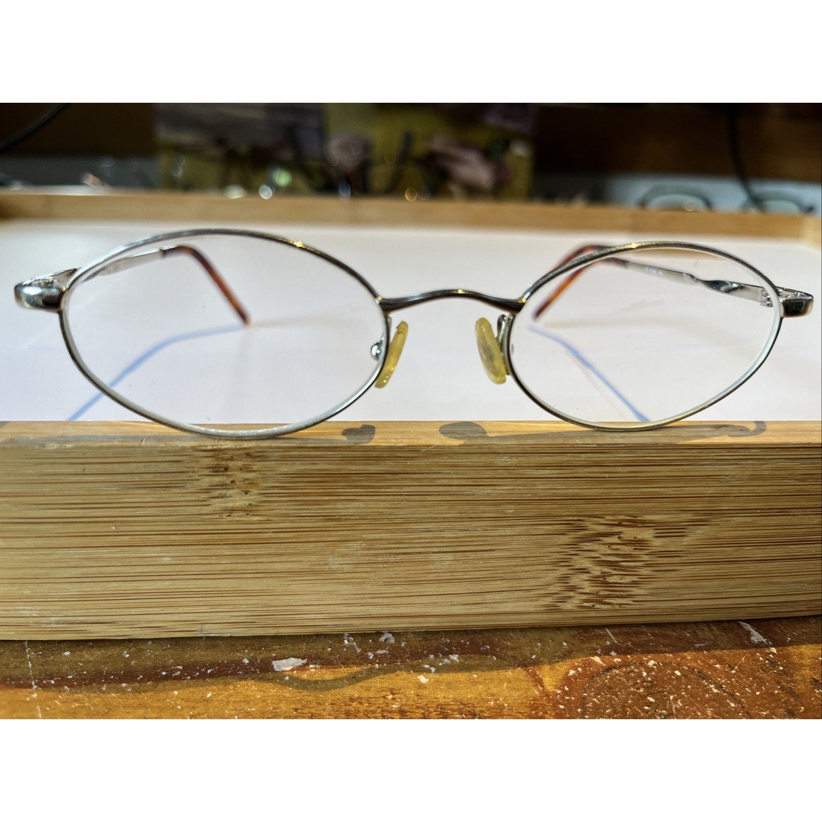 Polo Ralph Lauren Vintage Silver Brown Tortoise Eyeglass Frames RL 646 Authentic