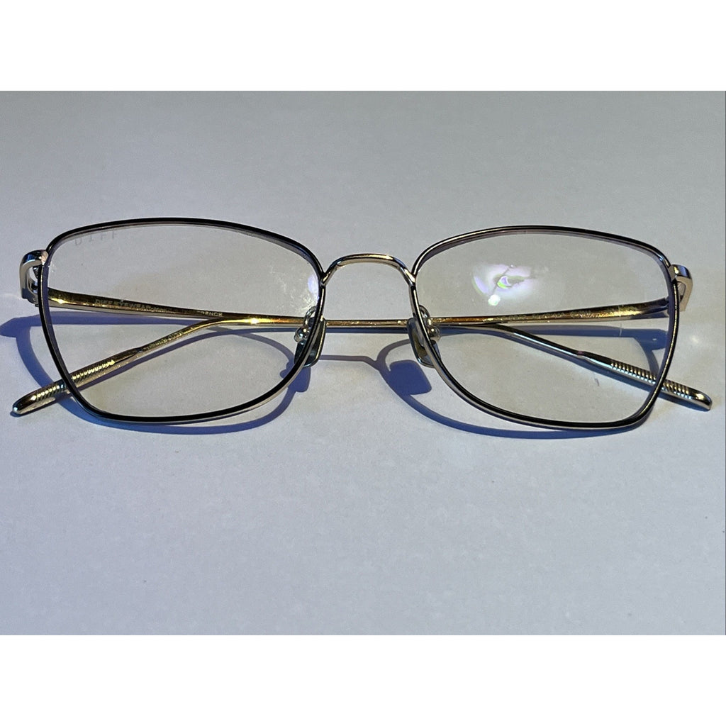 DIFF Eyewear Metal Eyeglasses Silver SV BB86 SZ 54-17-140 Clear Lens Frames Only