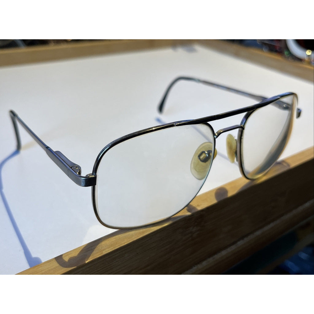 Vintage Altair Eyewear #220 Silver Aviator Eyeglasses Italy 56-16-140 Frames Only