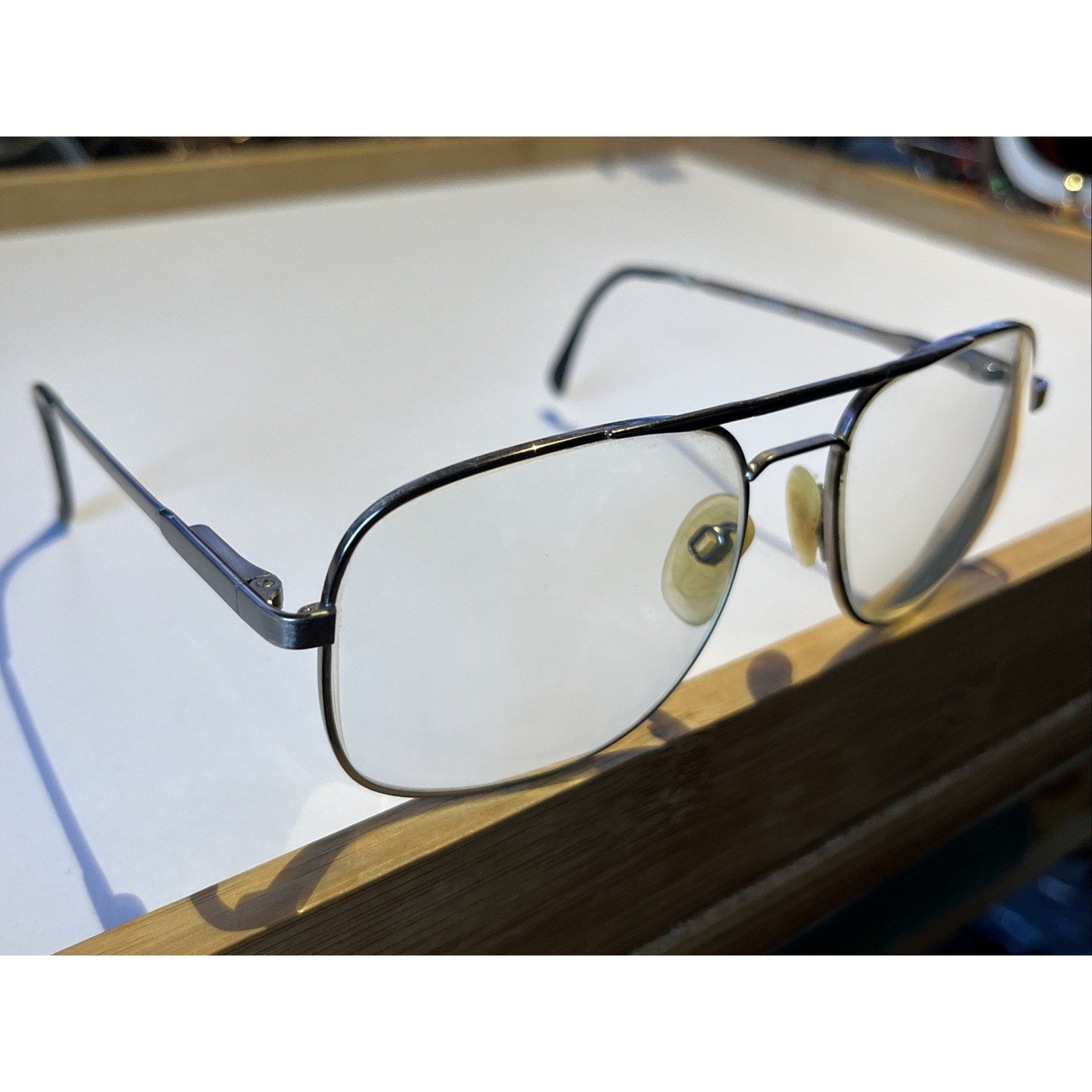 Vintage Altair Eyewear #220 Silver Aviator Eyeglasses Italy 56-16-140 Frames Only
